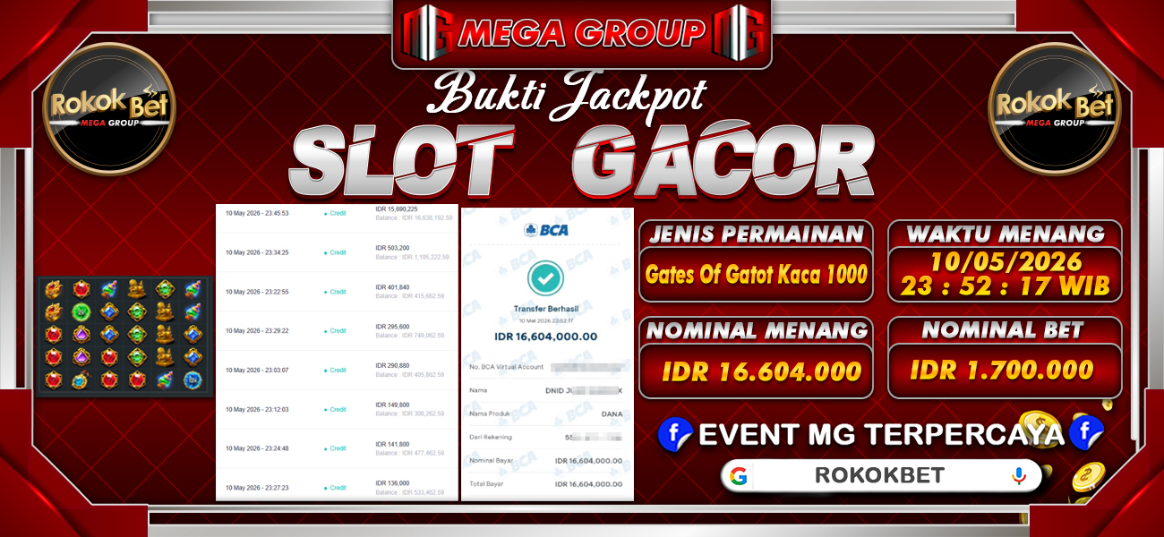 Bukti JP situs Rokokbet hari Minggu, 10 Mei 2026