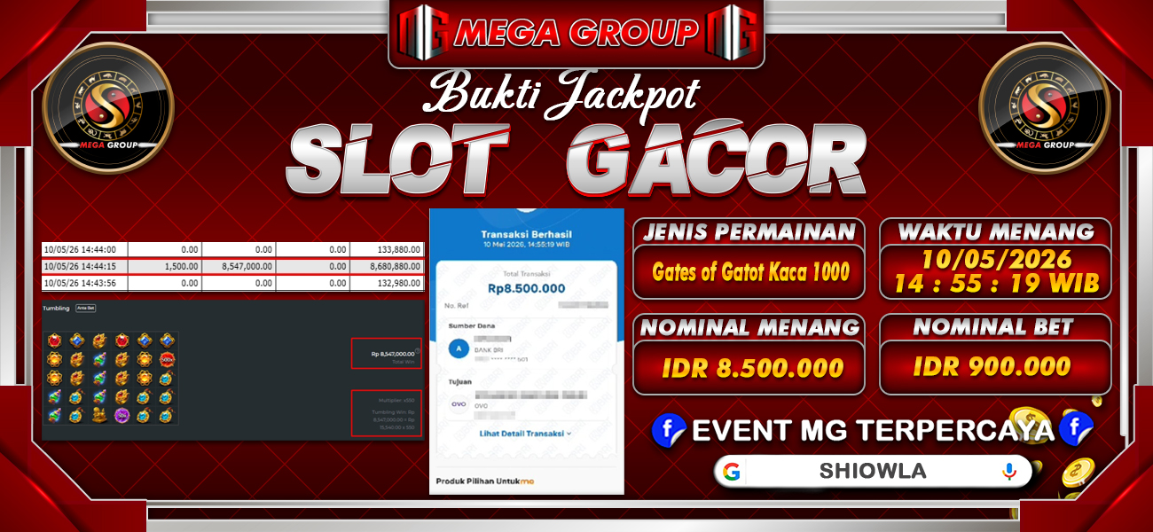 Bukti JP situs Shiowla hari Minggu, 10 Mei 2026