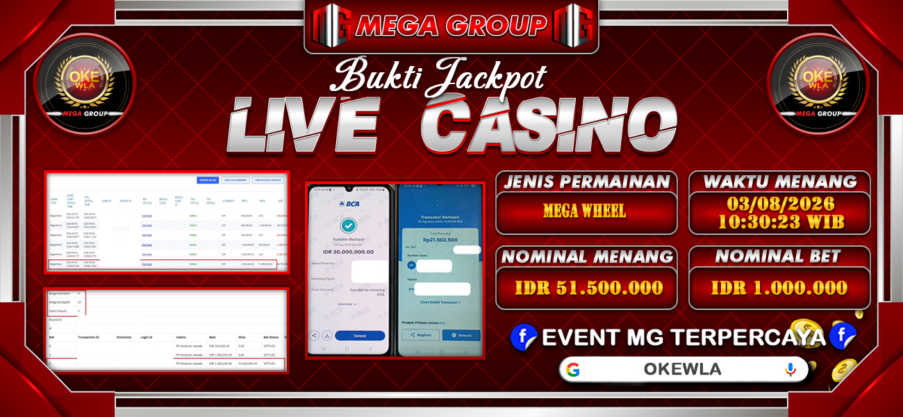 Bukti JP situs Okewla hari Senin, 03 Agustus 2026