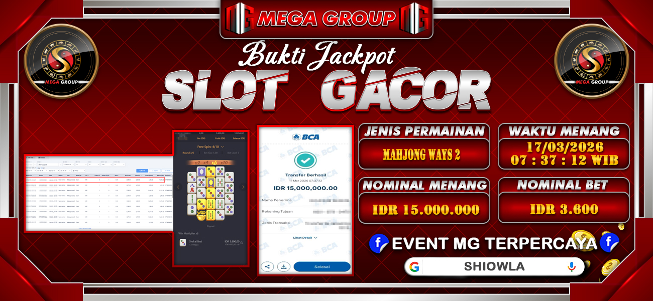 Bukti JP situs Shiowla hari Selasa, 17 Maret 2026