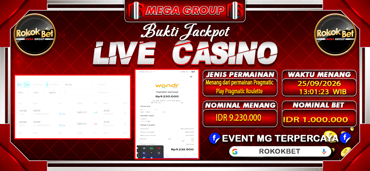 Bukti JP situs Rokokbet hari Jumat, 25 September 2026